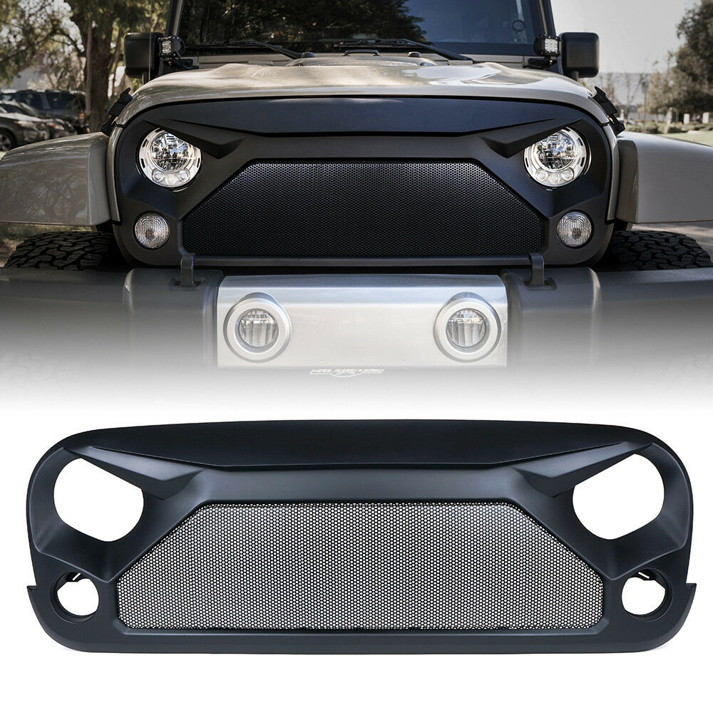 On Sale: Jeep Wrangler JK Spartan Style Angry Grille Matte black (New Ver.)  - Jeep Wrangler Angry Grilles - Jeep Wrangler Offroad Accessories & Parts  in Brisbane