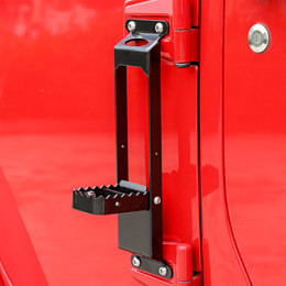 Image of a Jeep Wrangler Heavy Duty Door Hinge Side Foot Step Steel (Matte Black) Price for EACH