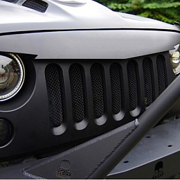 Image of a Jeep Wrangler Jeep Wrangler JK   Angry Bird Grille V-Shape Matte Black with Mesh