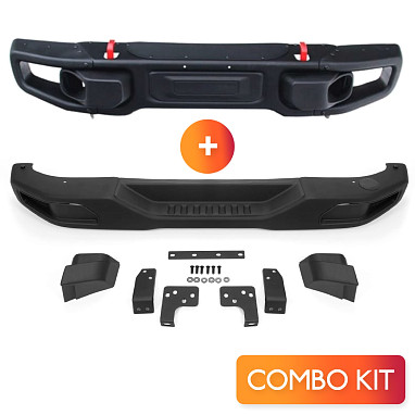 Image of a Jeep Wrangler Bumper Packages   Combo Kit: 10th Anniversary Rubicon Style Front and Rear Bumper