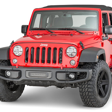 Image of a Jeep Wrangler Front Bumpers Jeep Wrangler JK Rubicon 10th Anniversary Style Front Winch Bull Bar 026
