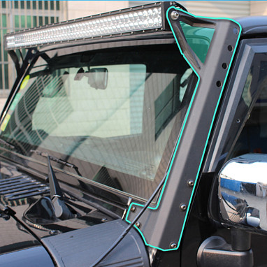 Image of a Jeep Wrangler  Jeep  Wrangler JK 50-52 inch Mounting Brackets for LED lights bar with  A holder  (Pair)
