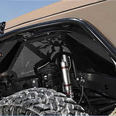 Image of a Jeep Wrangler  PS Style Vented Front Inner  Front  Fender Flares (no spider logo)