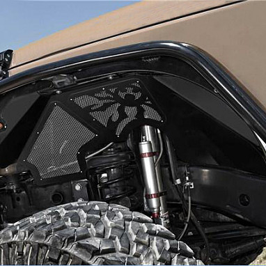 Image of a Jeep Wrangler Wheel Arch Flares   Jeep Wrangler JK PS Style Vented Front Inner  Front  Fender Flares 