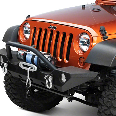 Image of a Jeep Wrangler    Jeep Wrangler JK   Barricade Trailforce Style Steel Front Winch Full width Bull Bar 2046