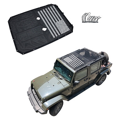 Image of a Jeep Wrangler  Jeep Wrangler  JK 4 Door Shade Net J260-3