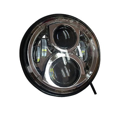 Image of a Jeep Wrangler Lights And Mirrors Jeep  Wrangler  Chrome LED head lamp without LED ring (Pair)