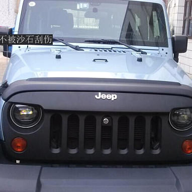 Image of a Jeep Wrangler Body Armor Jeep Wrangler JK  Body Trail Armor Bug Guard hood sheild Hood Stone Guard