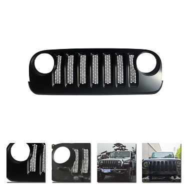 Image of a Jeep Wrangler Angry Grilles Jeep Wrangler JK  Upgrade to JL Style  Grille with Mesh  (JK only)