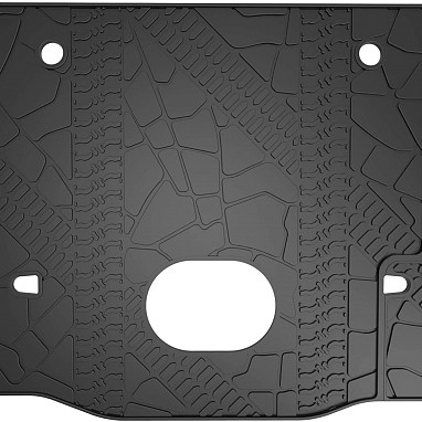 Image of a Jeep Wrangler  Jeep Wrangler JK 4Door Rear truck mat with hole reserved for audio 