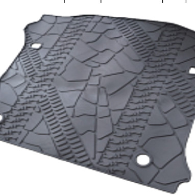 Image of a Jeep Wrangler Accessories Jeep Wrangler JK 4Door rear truck mat without hole