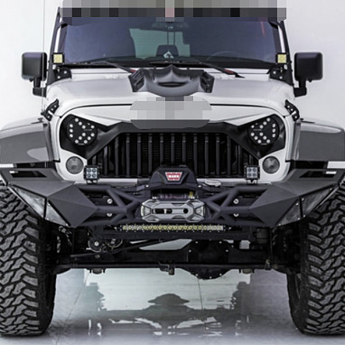 Image of a Jeep Wrangler NEW JEEP JL PARTS Jeep Wrangler JL,  Gladiator JT  Long Style Front Bumper full width (steel)