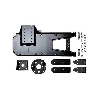 Image of a Jeep Wrangler Tyre Carriers Jeep Wrangler JL EVO Style Oversized Spare Tire Mounting Bracket Kit