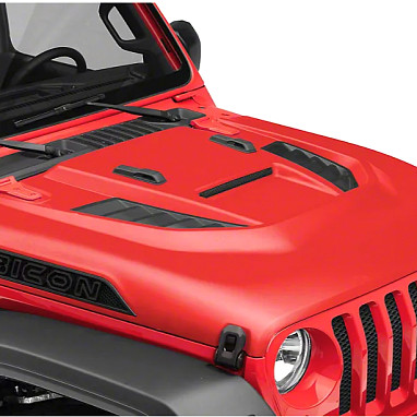 Image of a Jeep Wrangler JEEP Gladiator JT Parts   Jeep Wrangler JL  & Gladiator JT Rubicon style Steel Bonnet