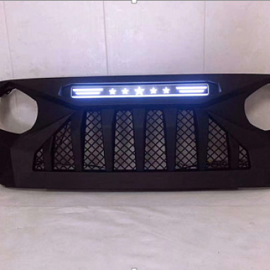 Image of a Jeep Wrangler JEEP Gladiator JT Parts   Jeep  Wrangler JL & JT  grill with white led 004W