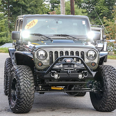 Image of a Jeep Wrangler  Jeep Wrangler JK PS Style Aluminum  Front & Rear Fender Flares Standard width  (8.75 inch & 6 inch)