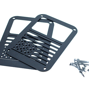 Image of a Jeep Wrangler Lights And Mirrors   Pair American Style Flat Tail Light Cover Light Guard 0166