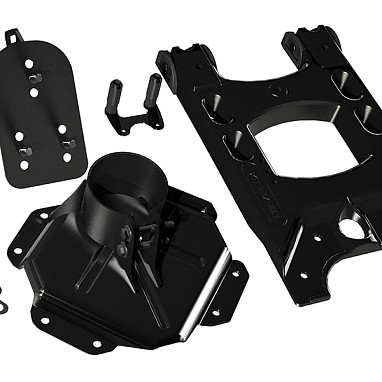 Image of a Jeep Wrangler Rear Bar T-FLEX HD Style Hinged Rear Spare Wheel Carrier