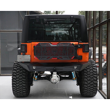 Image of a Jeep Wrangler Rear Bar Aggressive Rear Bumper Material: Aluminium J255