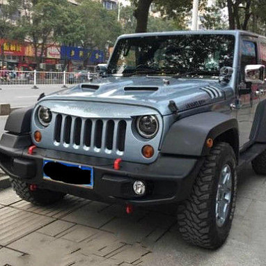 Image of a Jeep Wrangler Front Bumpers   Jeep Wrangler JK 10th Anniversary Style Front Winch Bull Bar with corners 026B