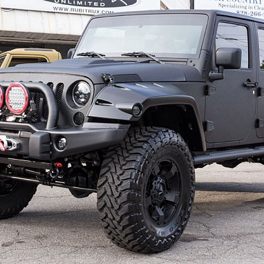 Image of a Jeep Wrangler Wheel Arch Flares Jeep Wrangler JK BW Pocket Style Front & Rear Fender Flares Guard