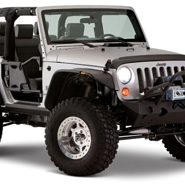 Image of a Jeep Wrangler Wheel Arch Flares Jeep Wrangler JK BW Flat Style Front&Rear Fender Flares Guard
