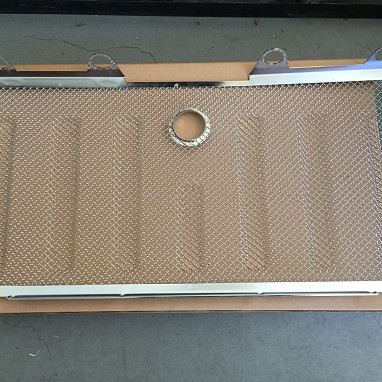 Image of a Jeep Wrangler Angry Grilles  3D Chrome Grill Mesh Insert With Lock Hole Fit OEM Grille