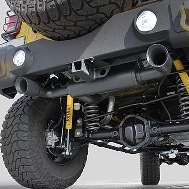 Image of a Jeep Wrangler Exhausts Magna Flow Performance Black Series Style Dual Exhaust (Jeep Wrangler JK) 