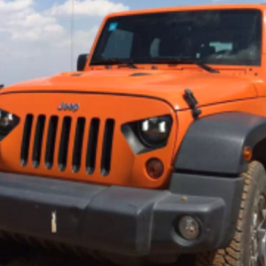 Image of a Jeep Wrangler Angry Grilles Transformer Style Angry Grille Matte Black