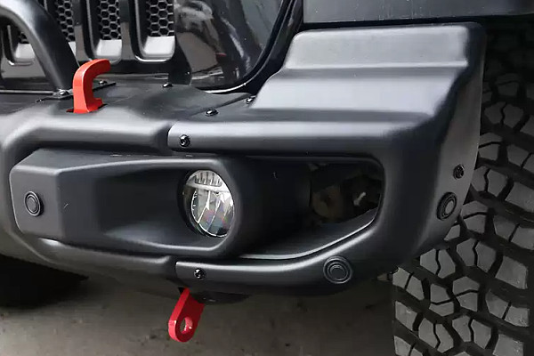 Picture of a 10th Anniversary Mopar Rubicon Style Front Bumper (Large angle Corner ,Parking Sensor compatible, with U-Bar) for Jeep Wrangler JL & Gladiator JT  Number 2