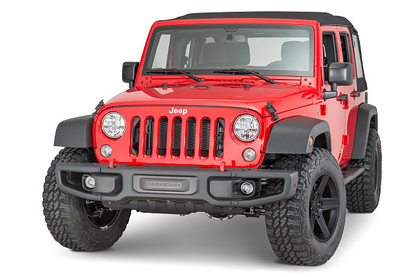 Picture of a 10th Anniversary Rubicon Style Steel Front Bumper for Wrangler JK (Winch Cradle, Recovery Hooks, Fog Lamps) Number 6