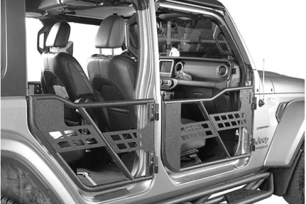 Picture of a Jeep Gladiator 2021+  Half doors Tubular Doors With Mirror and Door Hinges Number 1