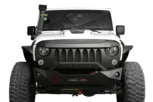Picture of a Jeep Wrangler JK  ABS Demon Grid Style Front Grill Grille matte black
