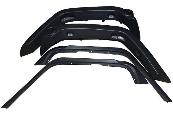 Picture of a Jeep Wrangler JK BW Pocket Style Front & Rear Fender Flares Guard