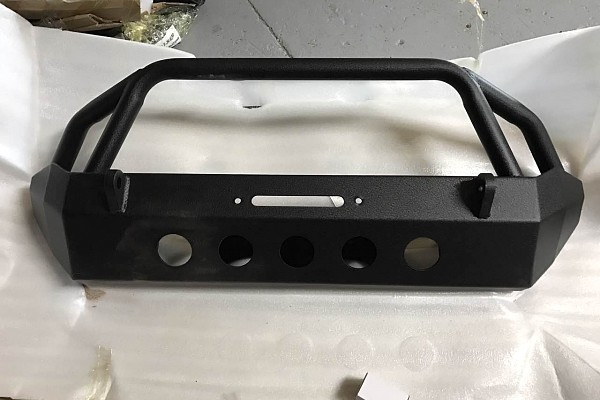 Picture of a Jeep Wrangler JK  Stubby Steel Front Winch Bull Bar Number 9