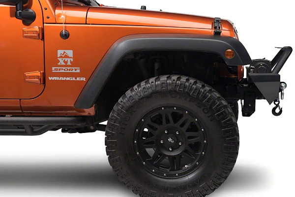 Picture of a Jeep Wrangler JK   Barricade Trailforce Style Steel Front Winch Full width Bull Bar 2046 Number 5