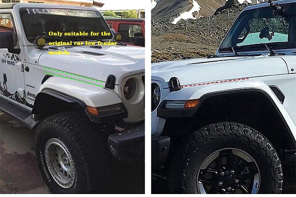 Picture of a Jeep Gladiator  JT Fender Extensions fit on OEM fenders 4pcs Number 3