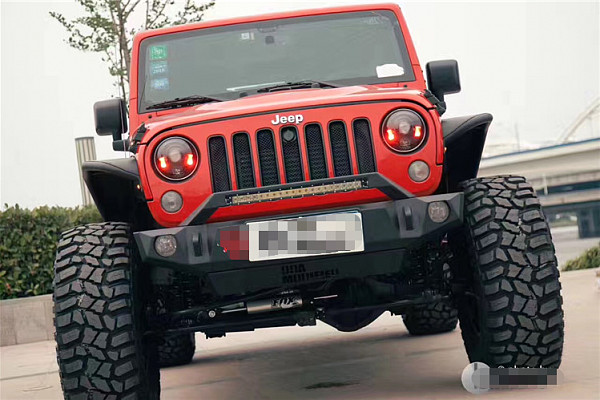 Picture of a  Jeep Wrangler JK 2007-2017  STK-MS style Front Bumper short  material: steel Number 1