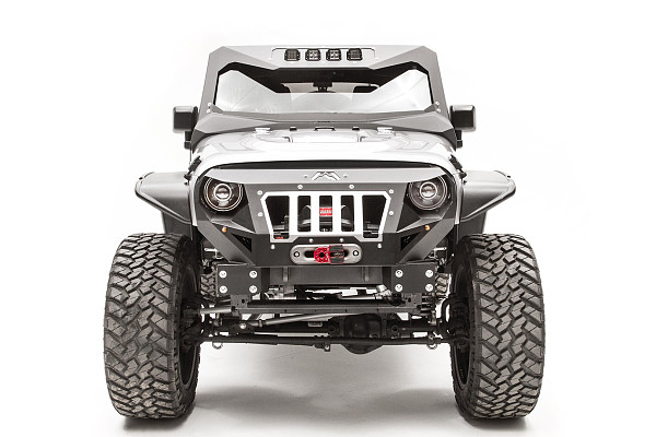 Picture of a Jeep Wrangler  JK Amor Face style steel Grumper with Grill Number 1