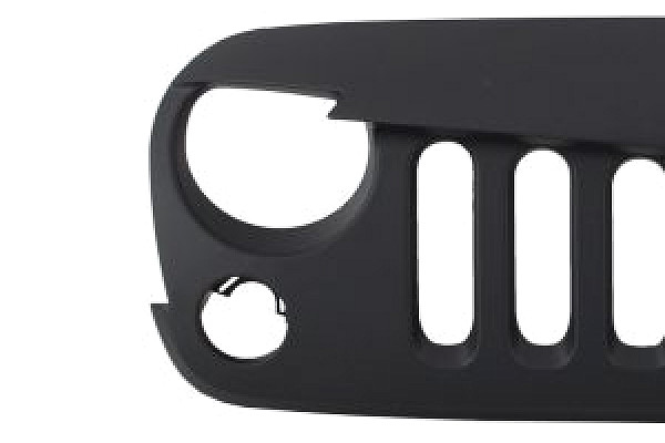 Picture of a Jeep Wrangler JK   Angry Bird Grille V-Shape Matte Black without Mesh Number 2