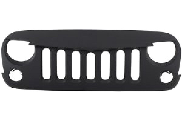 Picture of a Jeep Wrangler JK   Angry Bird Grille V-Shape Matte Black without Mesh Number 3