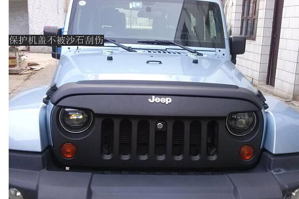 Picture of a Jeep Wrangler JK  Body Armor Hood Stone Guard J193 Number 1