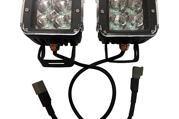 Picture of a Jeep  Wrangler JK Cube led lights and bracket kit
