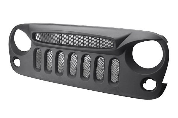 Picture of a Jeep Wrangler JK Grille Matte Black with mesh 1006 Number 2