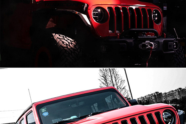 Picture of a Jeep Wrangler JL 2018+ TF Style Aluminum Front & Rear Fender Flares 