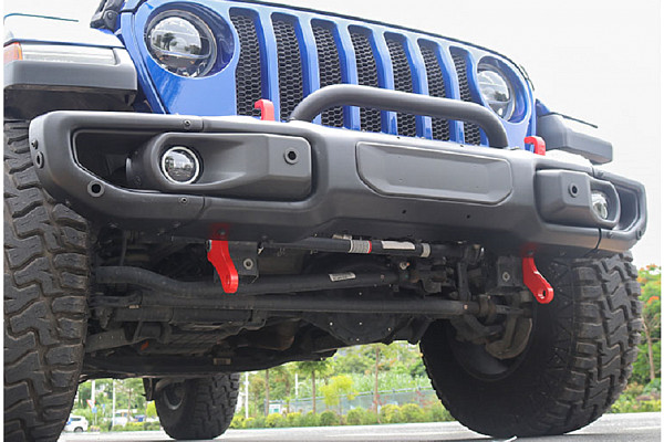 Picture of a 10th Anniversary Mopar Rubicon Style Front Bumper (Parking Sensor compatible, Low U-Bar) for Jeep Wrangler JL & Gladiator JT 