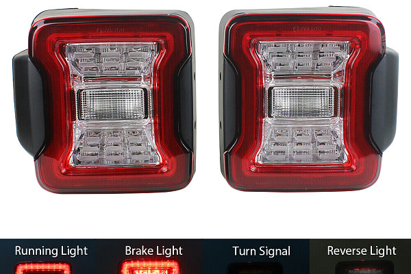Picture of a Jeep Wrangler JL OE style Tail Light  pair 2018+