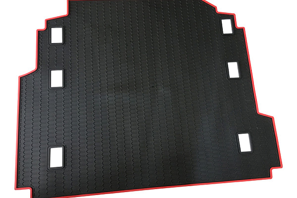 Picture of a Jeep Wrangler  JL  4 Door Rear Cargo Mat Tray Trunk Mat with Sound Hole Number 1