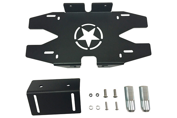 Picture of a Jeep Wrangler  JL Rear tire center License Plate Bracket Number 3