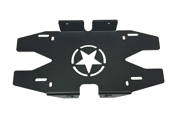 Picture of a Jeep Wrangler  JL Rear tire center License Plate Bracket Number 4